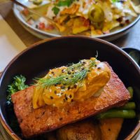 Salm'n Broccolini bowl (was tofu and tasted like tofu ;)) at Meet Vegano in Malaga