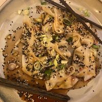Truffle dumplings  at Meet Vegano in Malaga