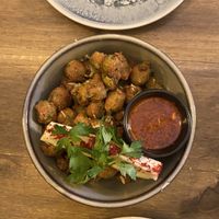 Fried olives  at Meet Vegano in Malaga