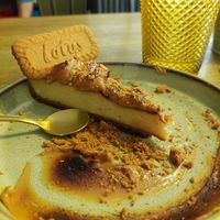 Lotus cheescake (tasted much more like custard) at Meet Vegano in Malaga