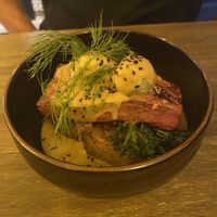 Salmon tofu bowl  at Meet Vegano in Malaga