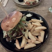 Crunchy meet burger(toasted) friends burger was deep fried at Meet Vegano in Malaga