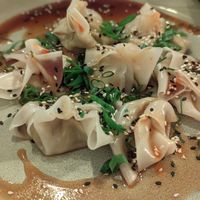 Edamame truffle dumplings at Meet Vegano in Malaga