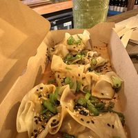 The truffle dumplings, delicious   at Meet Vegano in Malaga