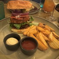 Roquefort "cheese" burgerr  at Meet Vegano in Malaga