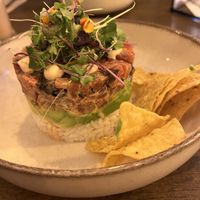 Sea tomato tartare starter #Veganuary at Meet Vegano in Malaga