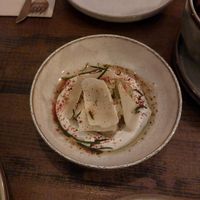 Fried rosemarine olives (so good!!!) at Meet Vegano in Malaga