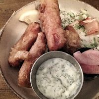 Beer battered palm hearts at Meet Vegano in Malaga