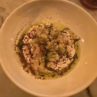 Deep fried olives in sauce - must try!! at Meet Vegano in Malaga