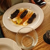Tiny fermented seitan dish 23€ at Meet Vegano in Malaga