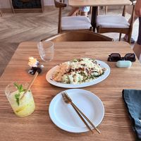 Grilled romaine ceasar salad with house lemonade   at Meet Vegano in Malaga