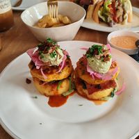 Tofu benedict at Meet Vegano in Malaga