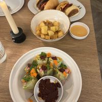 Beyond burger and Viatnamese roll  at Meet Vegano in Malaga