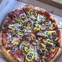 Large plant based supreme pizza   at Cottage Inn Pizza in Bay City