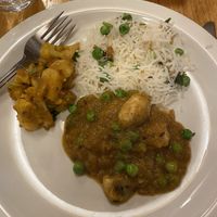 Peas pulao rice also vegan - nice 👍   at Spice of India in Daylesford