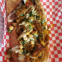 Plant based shawarma and hot focaccia at Cafe Landwer - Avenue Rd in Toronto