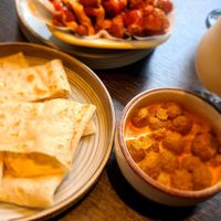Spicy  soy curry  and Roti at Colombo Street in Nottingham
