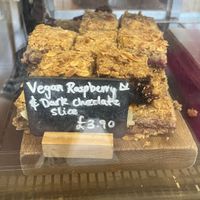 Raspberry dark chocolate slice  at The Bristol Loaf - Bedminster in Bristol