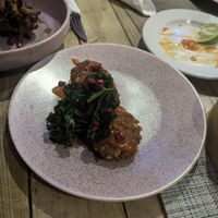 Lentil fritters at Ayubowan in Glossop