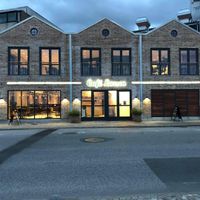 Café Larsen view from the harbour  at Café Larsen in Lemvig