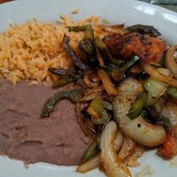 Lunch veggie fajitas at La Pinata in Meridian