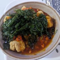 5 flavour tofu with holy basil at Lemongrass Thai Street Food in Sheffield