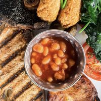 Vegan breakfast   at Drewton's in Brough