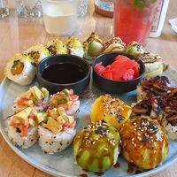The vegan sushi set at YOKI in Vitebsk