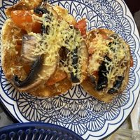 Chia buns with mushroom, tomato and cheez   at Talbot House in Pateley Bridge