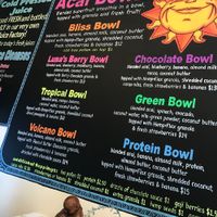 Menu at Blissed Out in Vineyard Haven