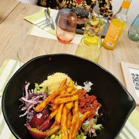 A different vegan bowl - red cabbage! So good ! at MYND Adeje in Tenerife