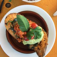 Loaded sweet potato at Queen Sally's Diamond Deli in Wellington
