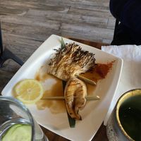 Shared plates - Grilled Mushrooms (already ate most of it before I took a picture, so tastey!!)  at Tane Vegan Izakaya in Berkeley