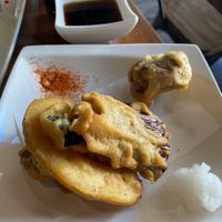 Shared Plates - Tempura (fried veggies, tastey and gf)  at Tane Vegan Izakaya in Berkeley
