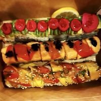 Ewa roll, Pokai roll and Kailua roll  at Tane Vegan Izakaya in Berkeley