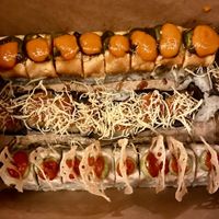 Pt Reyes roll, Baker roll and Manila Dune roll  at Tane Vegan Izakaya in Berkeley