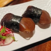 Shiitake nigiri at Tane Vegan Izakaya in Berkeley