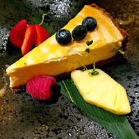 Passion fruit cheesecake #Veganuary at Tane Vegan Izakaya in Berkeley