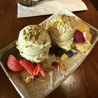 pistachio ice cream!!!  at Tane Vegan Izakaya in Berkeley