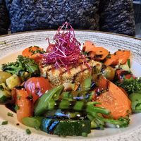 Couscoys tabouleh and grilled vegetables at Vege•ta•ble in Wortegem-petegem