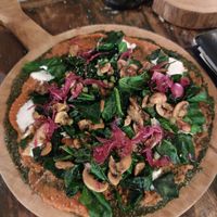 Spinach Pizza at Alchemy in Ubud