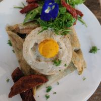 Crepe with vegan egg at Alchemy in Ubud