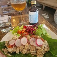 Open 'tuna' sandwich at Alchemy in Ubud