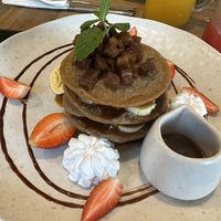 Banana pancakes   at Alchemy in Ubud