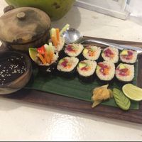 sushi with miso soup at Alchemy in Ubud