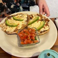 Mollete Oaxaqueño at Cafe Los Cuiles in Oaxaca