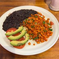Soya Mexicaña (tofu scramble) at Cafe Los Cuiles in Oaxaca