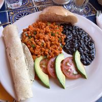 Soya scramble and they gave us tortillas for the table to sharee  at Cafe Los Cuiles in Oaxaca
