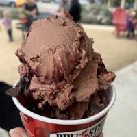 Chocolate raspberry truffle   at Bruster's Real Ice Cream in Aptos