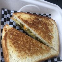 “Game Changer Grilled Cheese” (I added Jalapeños🤤).  at Midtown Vegan Deli & Market in Tucson